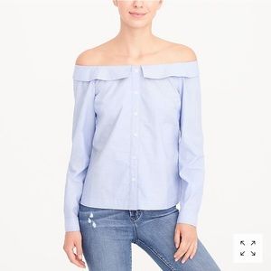 J. Crew | Off Shoulder Button Down Shirt NWOT XS